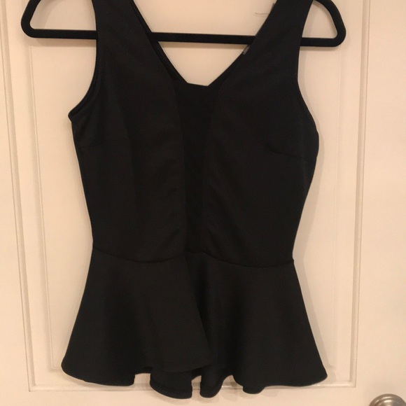 finn & clover Tops - Peplum Black Top